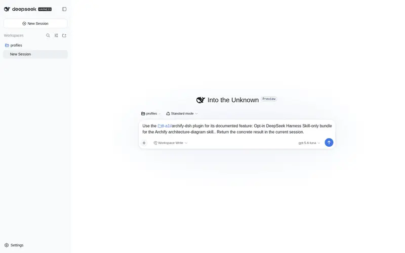 Preview 2 of 3: tt-a1i/archify#integrations/deepseek-harness